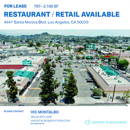 5 Spaces Available at 4641 Santa Monica Blvd